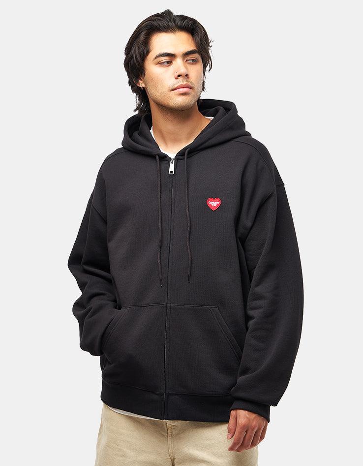 Carhartt WIP Heart II Hartt Hooded Sweat Jacket - Black – Route One