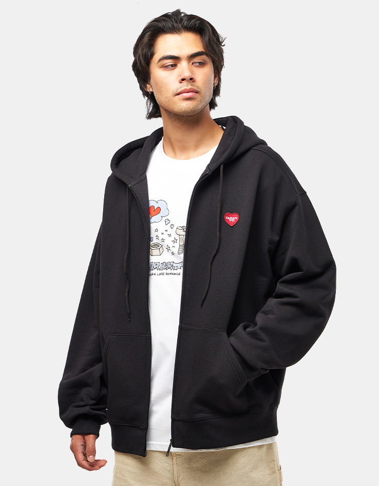 Carhartt WIP Heart II Hartt Hooded Sweat Jacket - Black – Route One