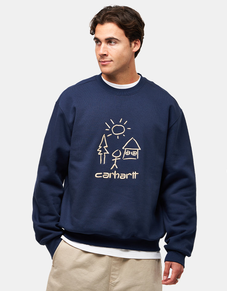 Carhartt WIP Masterpiece Sweatshirt - Air Force Blue/Dusty