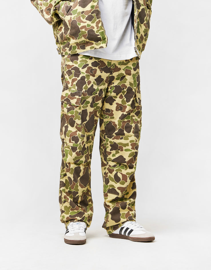 Carhartt WIP Duck Cargo Pant - Camo Duck/Green (Stone Washed
