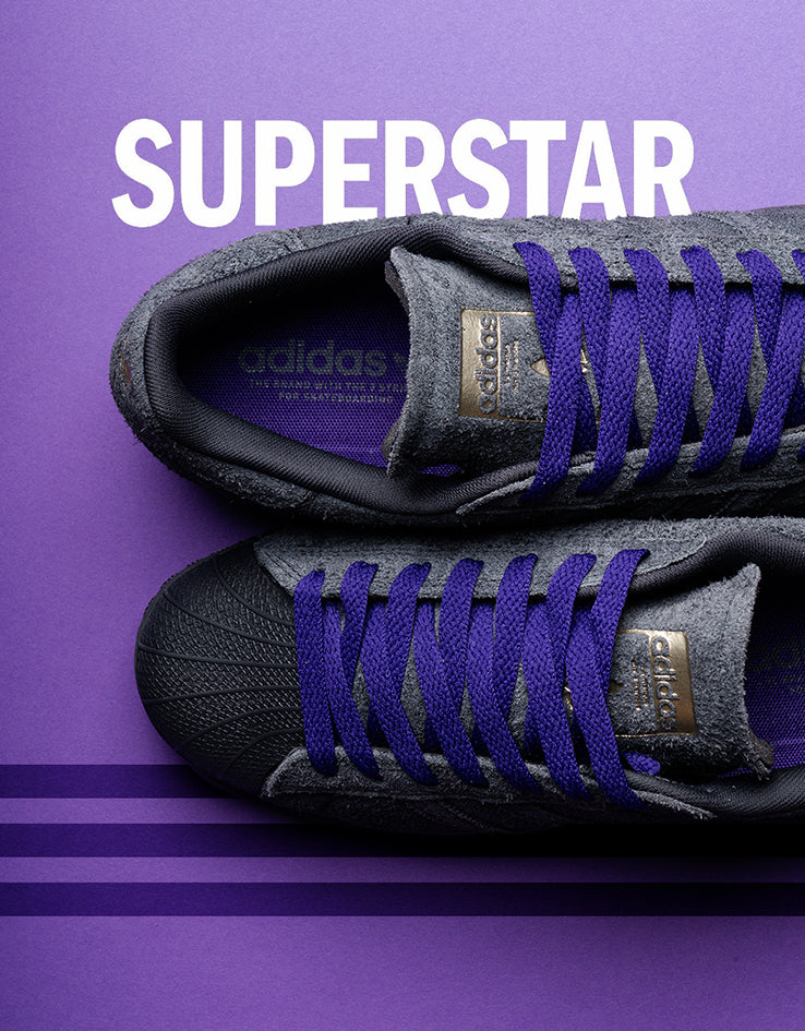 adidas Superstar ADV Skate Shoes Carbon/Carbon/Collegiate Purple