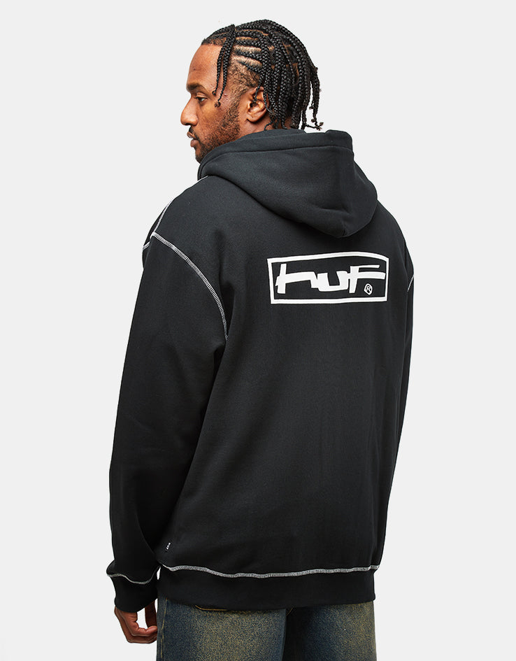 HUF Stretch Full Zip Hoodie - Black – Route One