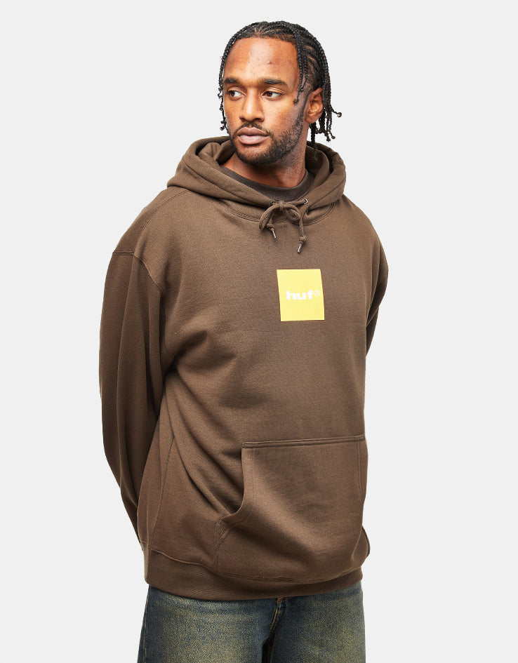 HUF 89 Box Logo Pullover Hoodie - Chocolate – Route One