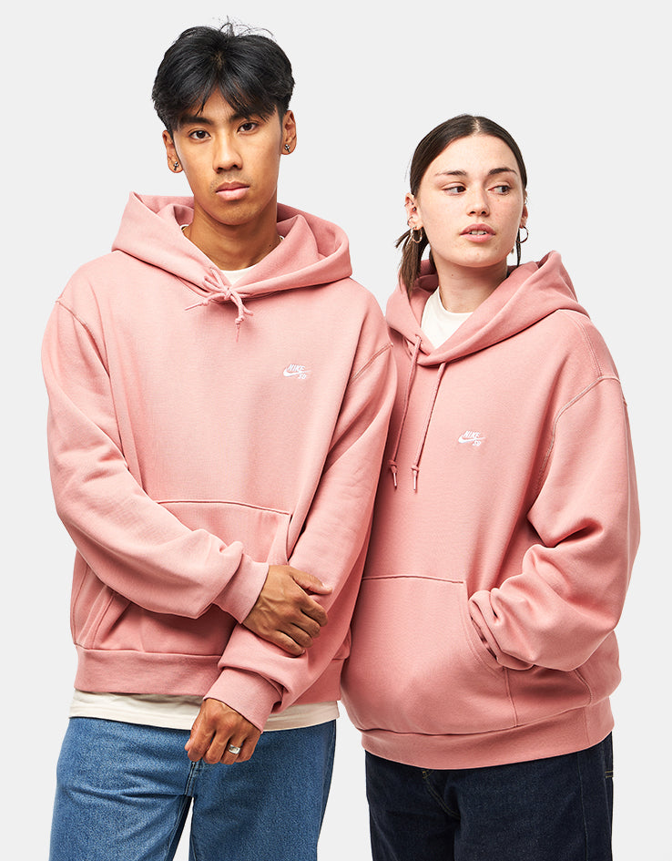 nike revival hoodie dusty red