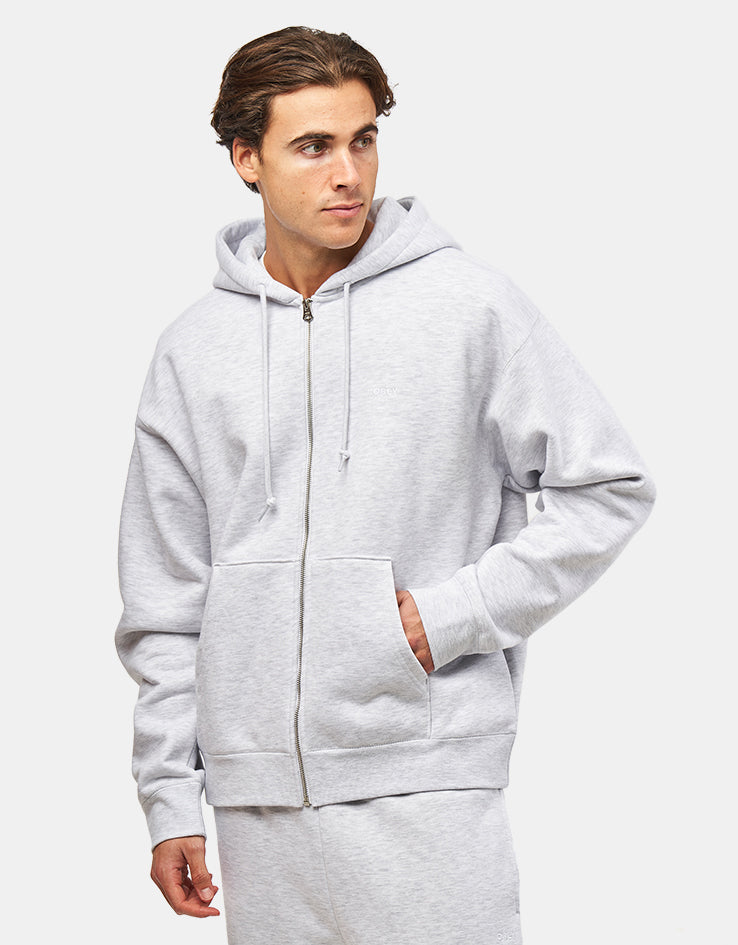 Obey Established Works Bold II Zip Hoodie - Ash Grey – Route One