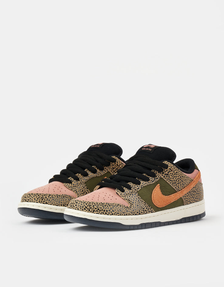 Nike SB 'Arts-Rec' Dunk Low Pro Skate Shoes - Khaki/Amber Brown