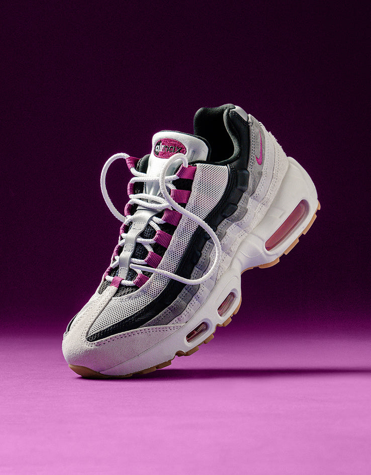 Nike SB Air Max 95 Skate Shoes - Summit White/Cactus Flower-Photon