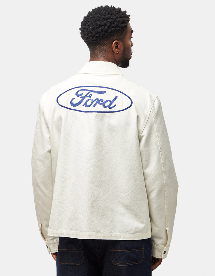 Brixton x Ford Number One Garage Jacket - Wimbledon White – Route One