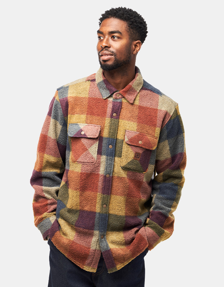 BRIXTON Men's Bowery Long Sleeve Button-Down Shirt - Cotton Blend Flannel