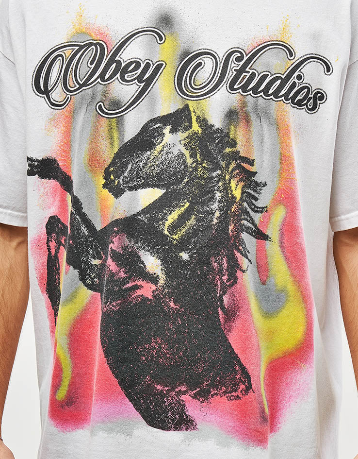 Obey Studios Horse Vintage Oversized T-Shirt - White – Route One