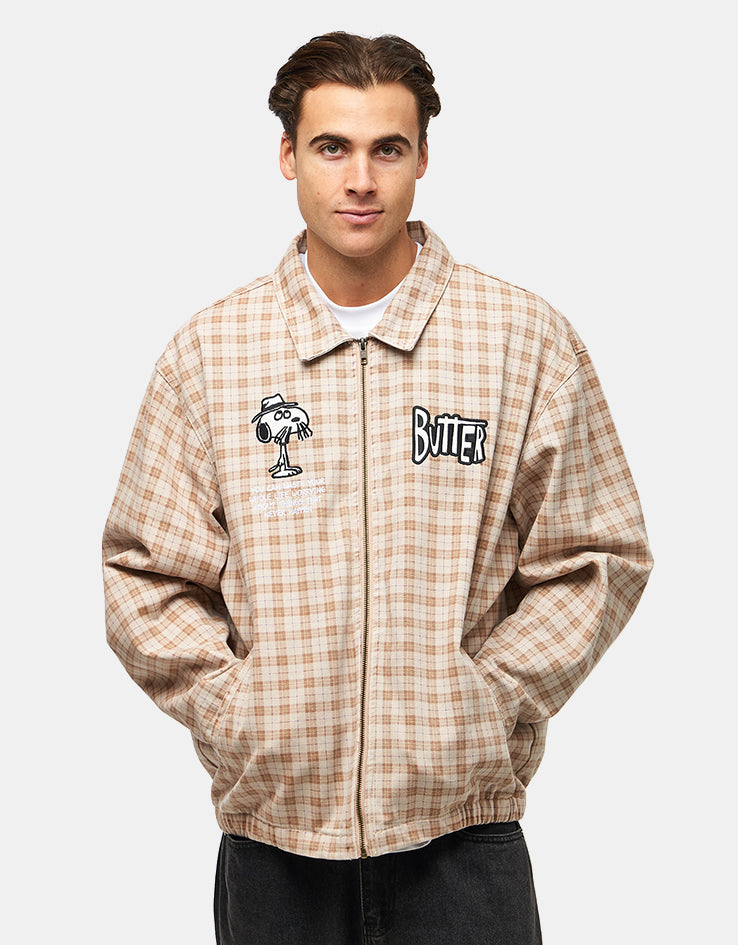 Butter Goods x Peanuts Spike Jacket - Sandstone Plaid – Route One