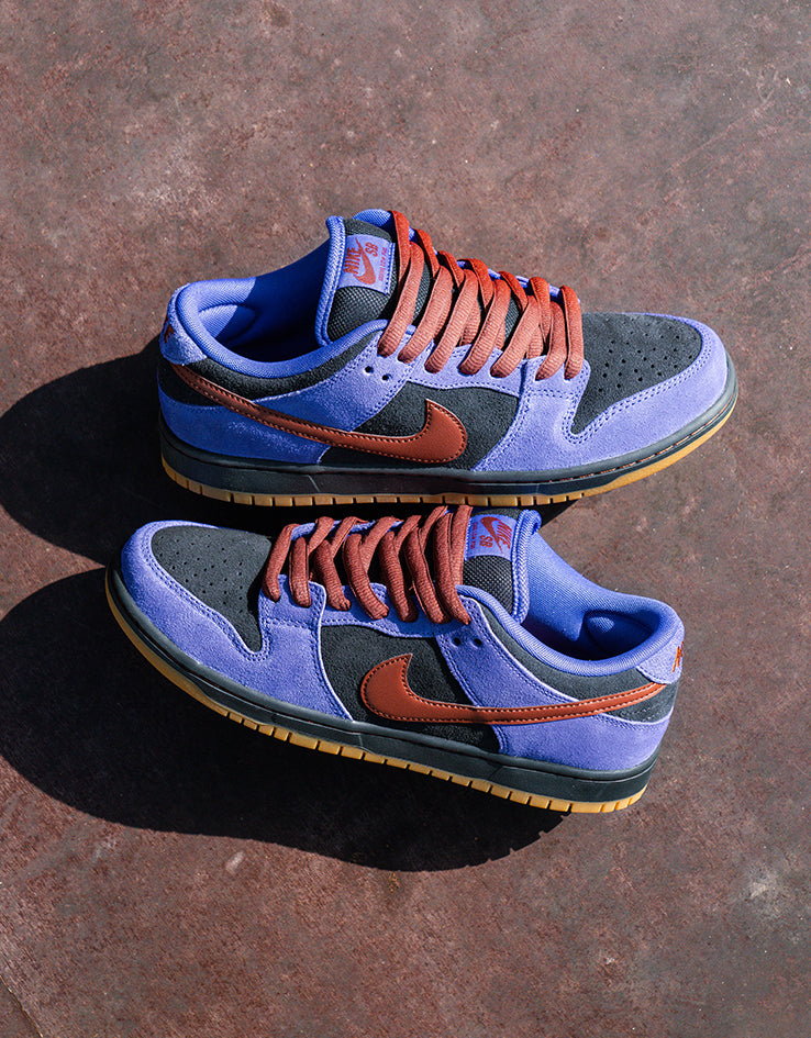 Nike SB Dunk Low Pro Skate Shoes - Persian Violet/Cinnamon-Off