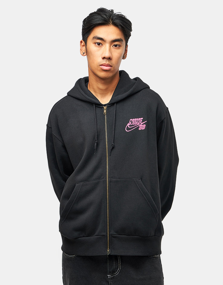 Nike SB SK8 Fiend Full Zip Hoodie - Black/White – Route One