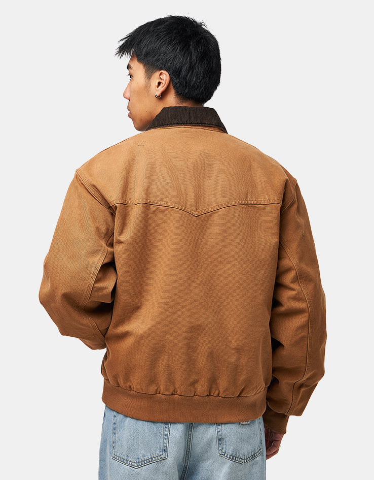 即完売　carhartt wip og SantaFe grind Wash　S Jackets Carhartt WIP OG Santa Fe Jacket 'Black Grind Wash