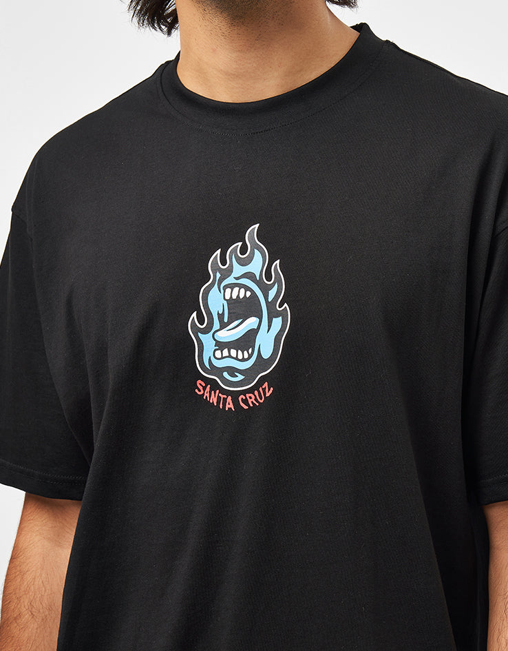 Santa Cruz Screaming Flame Front T-Shirt - Black – Route One