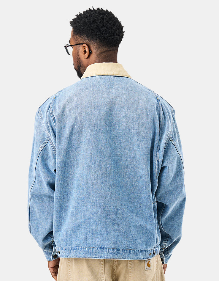 Carhartt WIP OG Detroit Jacket - Blue/Dusty H Brown (Burst Washed