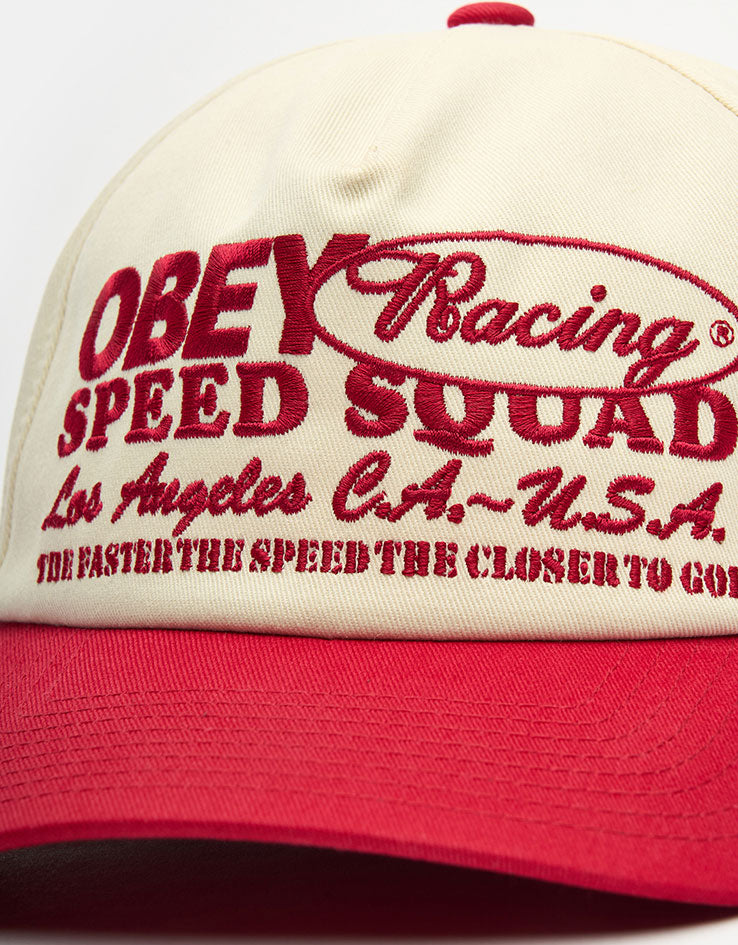 Obey Speed Squad Snapback Cap - True Red Multi – Route One