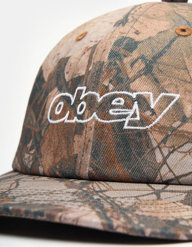 Obey Pigment Obey Slanted 6 Panel Strapback - Fence Camo Multi