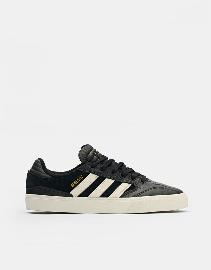 adidas Busenitz Vulc II Skate Shoes - Core Black/Chalk White/Gold