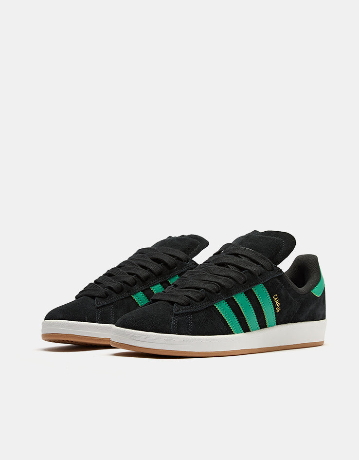 adidas Campus 90s ADV Skate Shoes - Core Black/Court Green/White Route One adidas Campus 90s ADV Skate Shoes - Core Black/Court Green/White Route One