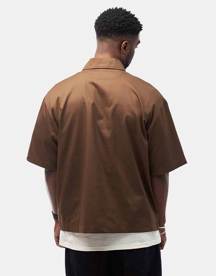 Dickies Cadiz Quarter Zip S/S Shirt - Timber Brown – Route One