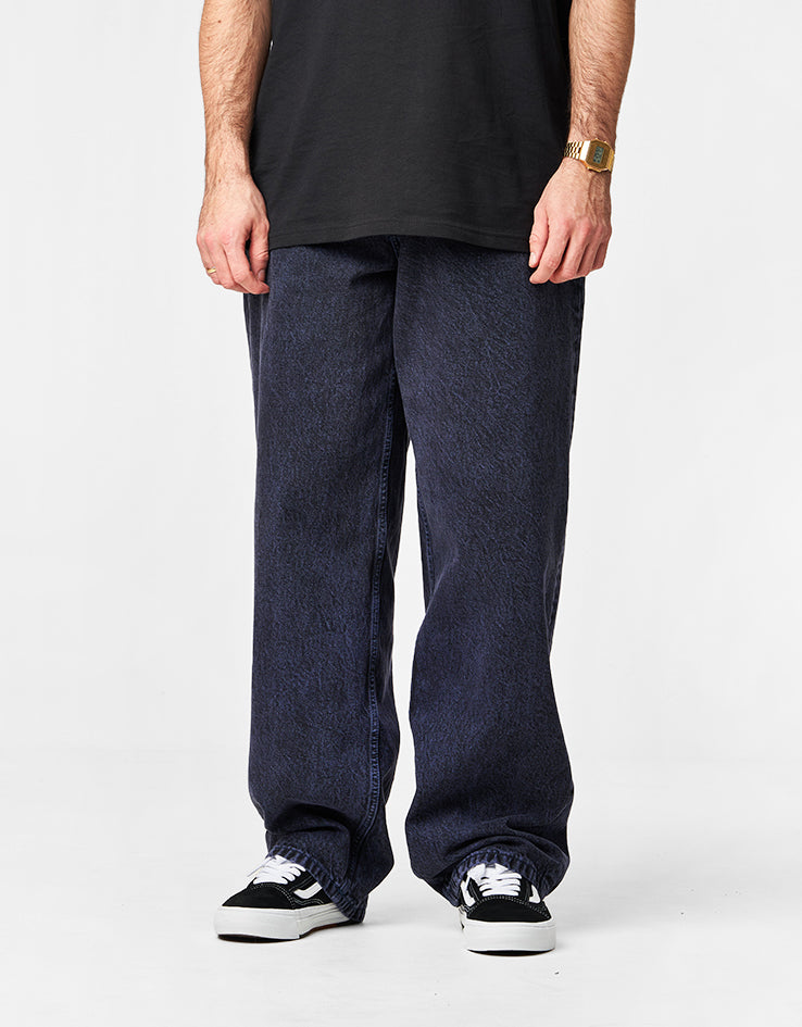 【BLUE】Overdyed DENIM PANTS Vans Check-5 Baggy Acid Overdyed Denim Pant - Deep Indigo – Route One