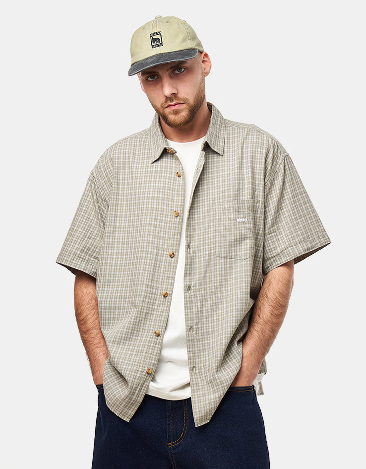 Obey Bigwig Ian Woven S/S Shirt - Dried Sage Multi – Route One