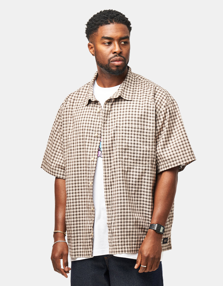Vans Larkspur Mini Plaid S/S Shirt - Oatmeal/Demitasse – Route One
