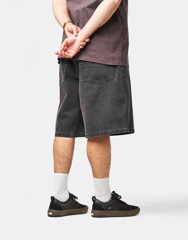 Vans Check-5 Baggy Denim Shorts - Washed Black – Route One