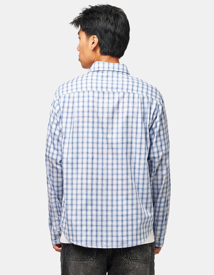 HUF H Star L/S Plaid Shirt - Light Blue – Route One