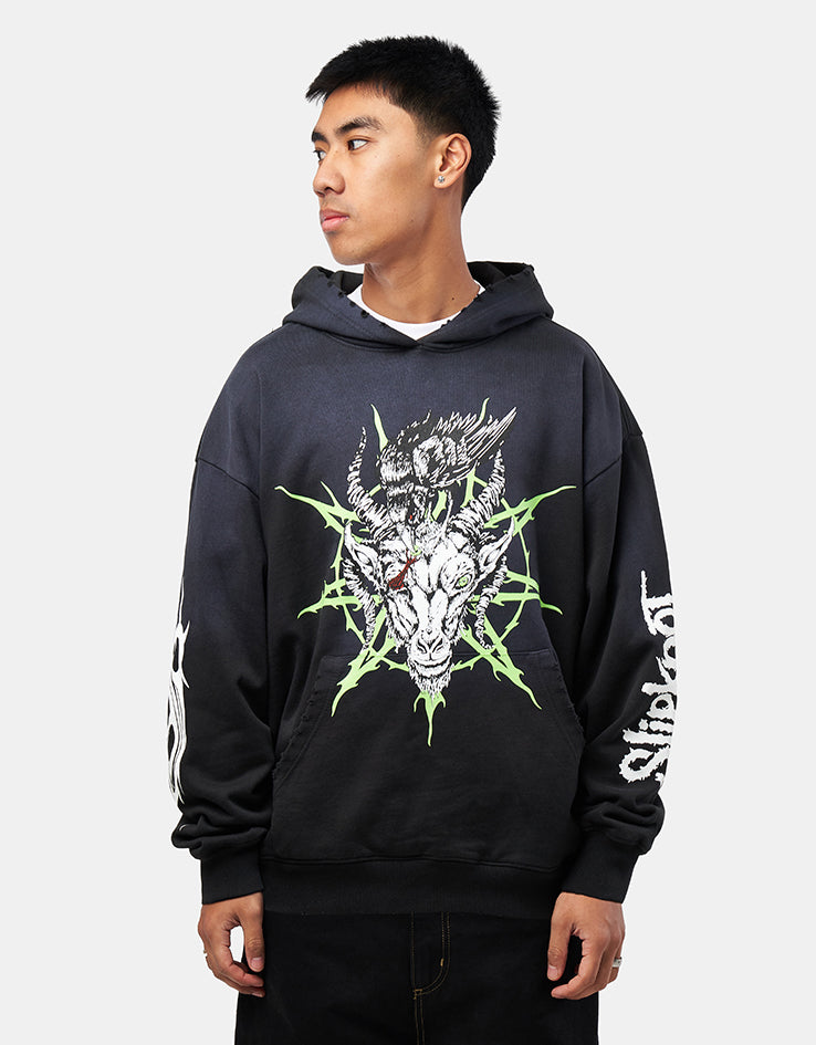 Welcome x Slipknot Ravenous Distressed Sun Fade Pullover Hoodie