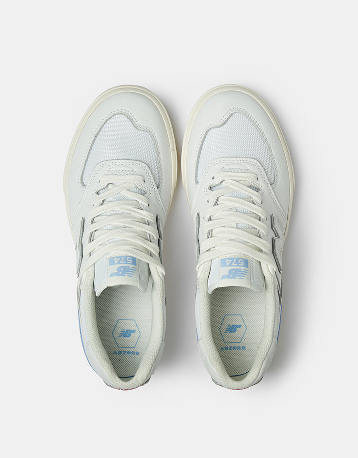New Balance Numeric 574 Skate Shoes - White/Blue – Route One