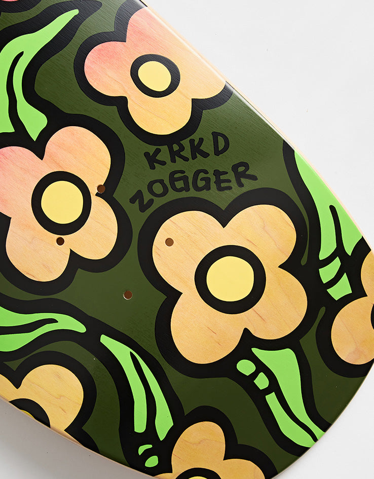 Krooked Team Zogger Widstyle Flowers Skateboard Deck - 10.75