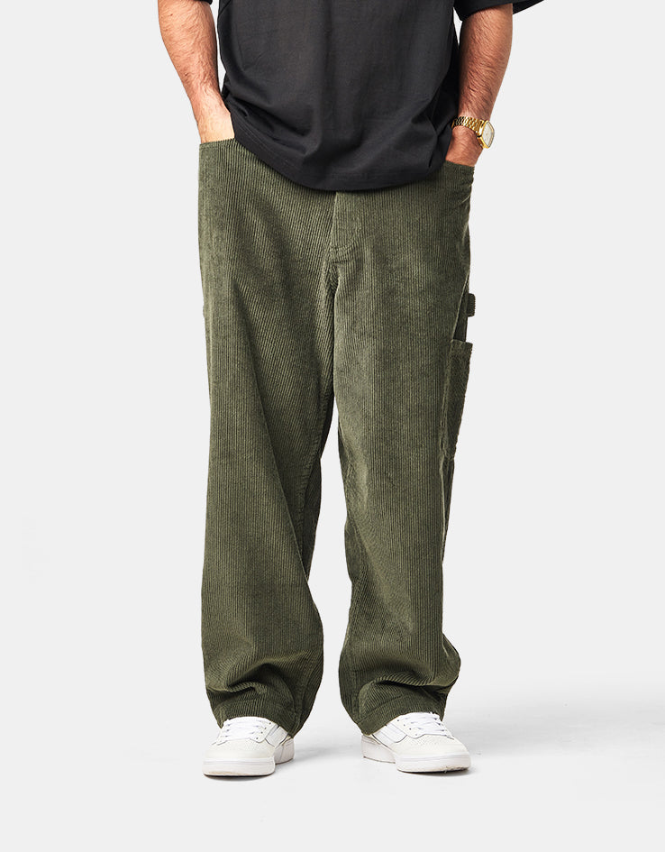Santa Cruz Cord Carpenter Big Pants - Dark Moss Cord – Route One