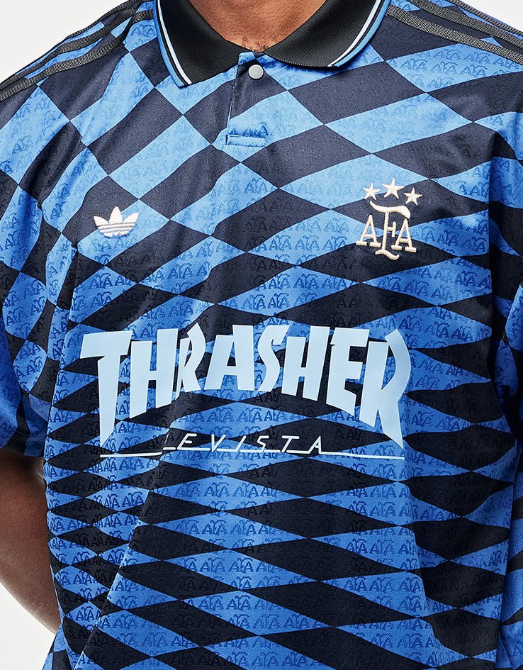 adidas x Thrasher x AFA S/S Jersey - Black/Blue – Route One