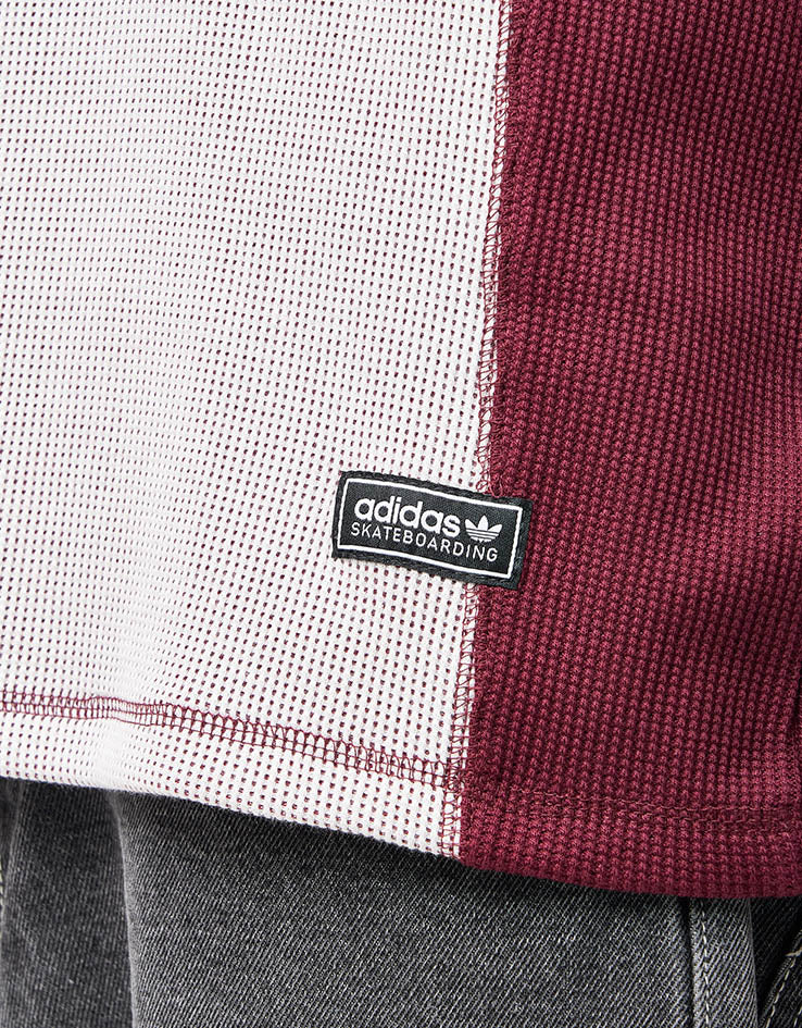 adidas FSBS Waffle L/S T-Shirt - White/Shadow Red, view 4