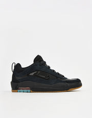 Nike Air Max Ishod Skate Shoes - Black/Black-Anthracite-Black-Gum Lt Brown-Univ Blue