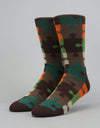Route One Puzzle Socks - Brown/Orange