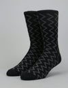 Route One Zig-Zag Socks - Black/Grey