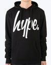 Hype Script Pullover Hoodie - Black/White