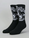 Santa Cruz Praying Hand Socks - Black