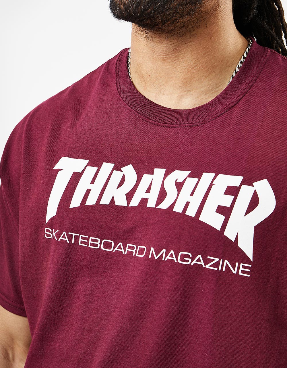 Thrasher Skate Mag T-Shirt - Maroon/White