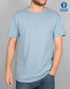 Route One Embroidered Logo T-Shirt - Stone Blue