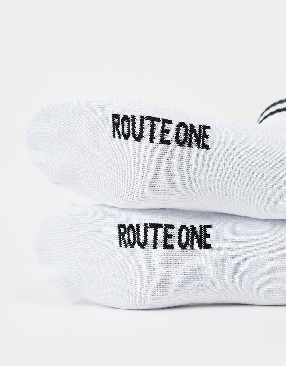 Route One Classic Crew Socks 2 Pack - White/White