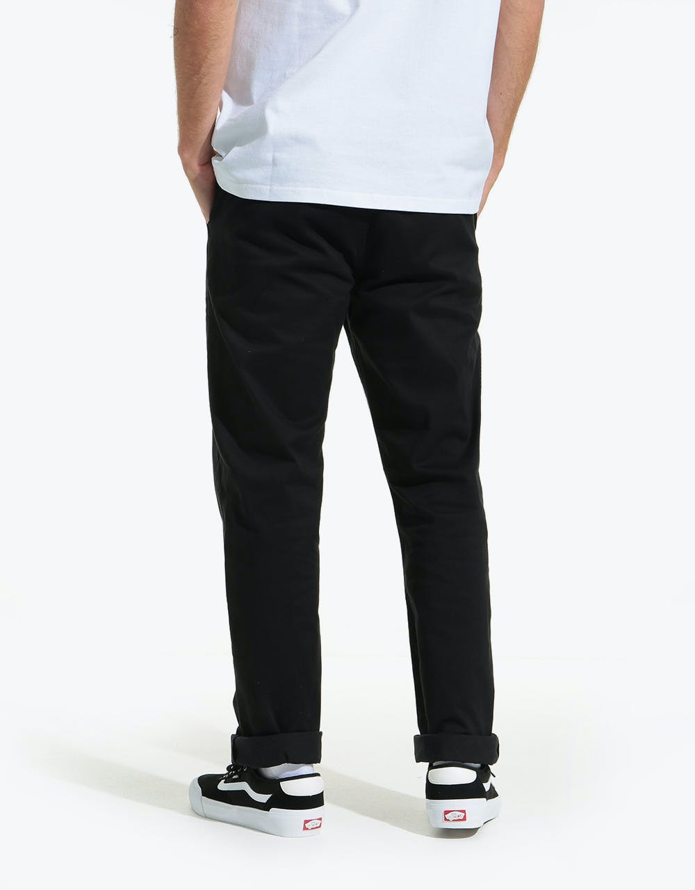 Route One Premium Relaxed Fit Chinos - Black