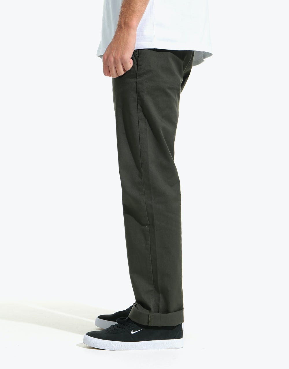 Route One Premium Relaxed Fit Chinos - Army