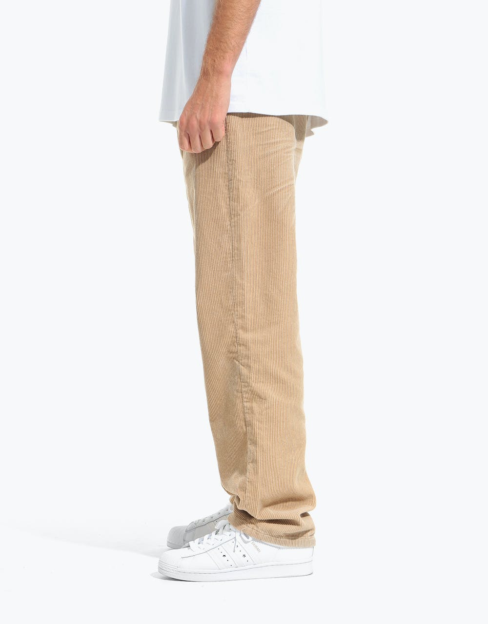 Route One Relaxed Fit Big Wale Cords - Stone