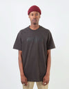 Enjoi Helvetica Logo T-Shirt - Tar/Black