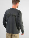 Stüssy Camo Stock Pigment Dyed L/S Pocket T-Shirt - Black
