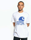 Carhartt WIP S/S Swim T-Shirt - White/Submarine